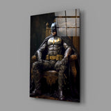 Batman in the Throne Glass Wall Art || Designer Collection.