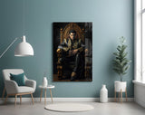 Elvis Presley in the Throne Glass Wall Art || Designer's Collection.