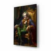 Clown and the Throne Glass Wall Art || Designer's Collection.