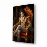 Michael Jackson in the Throne Glass Wall Art || Designer Collection.