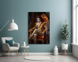 Michael Jackson in the Throne Glass Wall Art || Designer Collection.