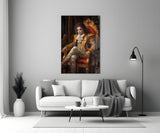 Michael Jackson in the Throne Glass Wall Art || Designer Collection.