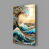 Waves, Trees or Mountains Glass Wall Art || Designer's Collection.
