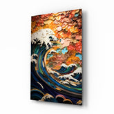 Waves, Trees or Mountains Glass Wall Art || Designer's Collection.