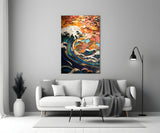 Waves, Trees or Mountains Glass Wall Art || Designer's Collection.