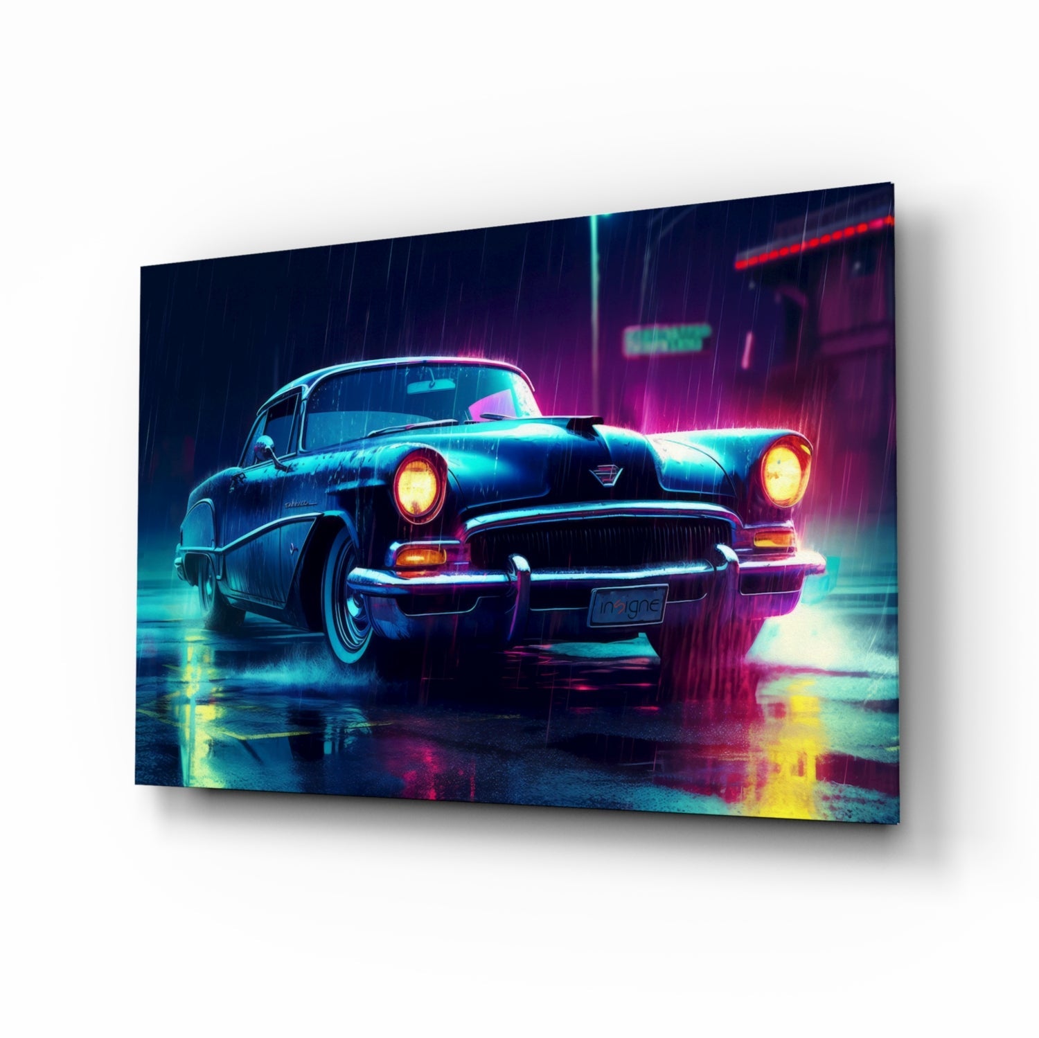Cadillac Glass Wall Art || Designer Collection.