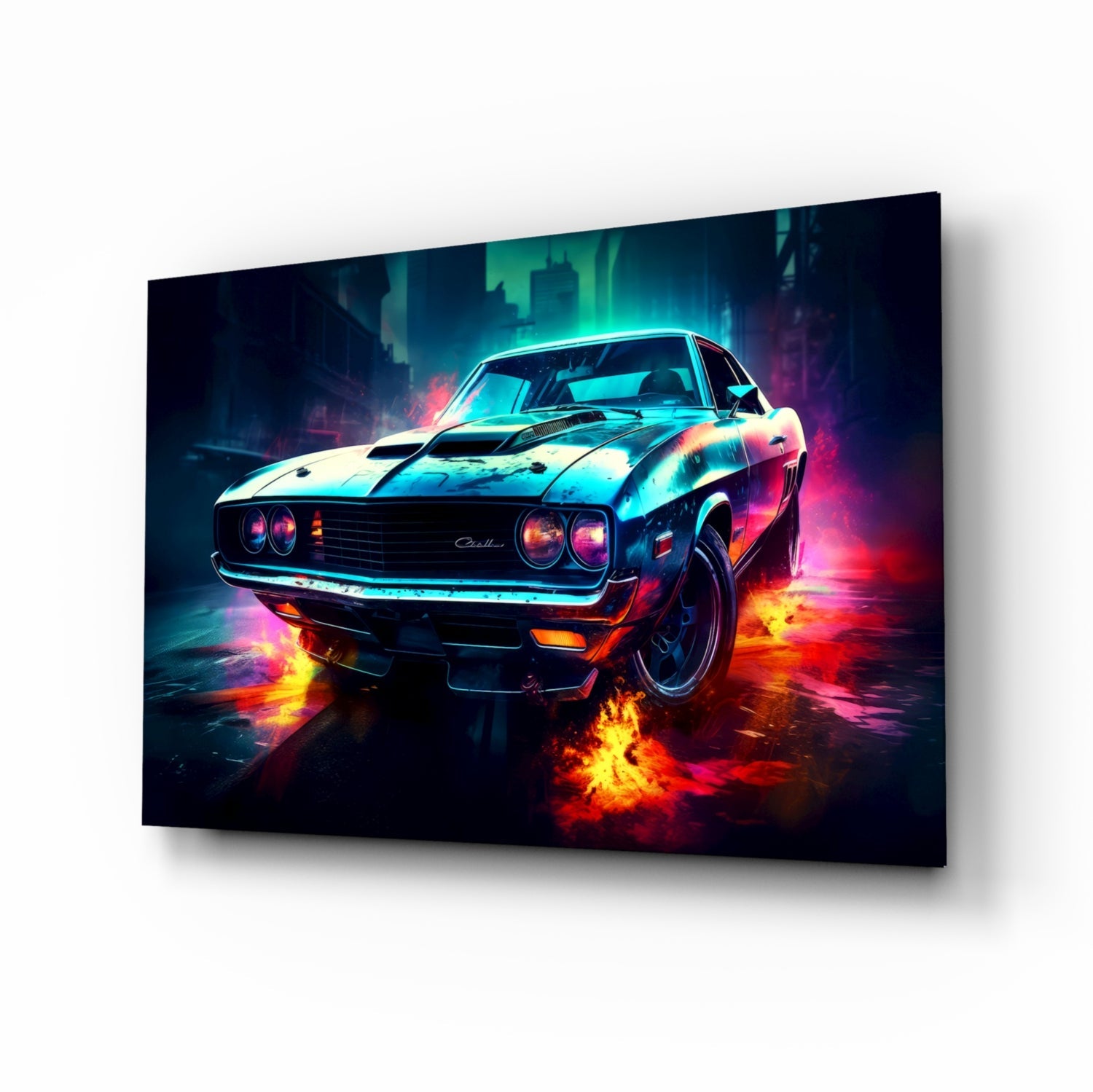 1970 Dodge Challenger Glass Wall Art || Designer Collection.