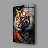 Tiger Glass Wall Art || Designer Collection.