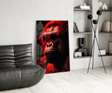 Ape the Thinker Glass Wall Art || Designer Collection.