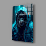 Music and the Ape Glass Wall Art || Designer Collection.