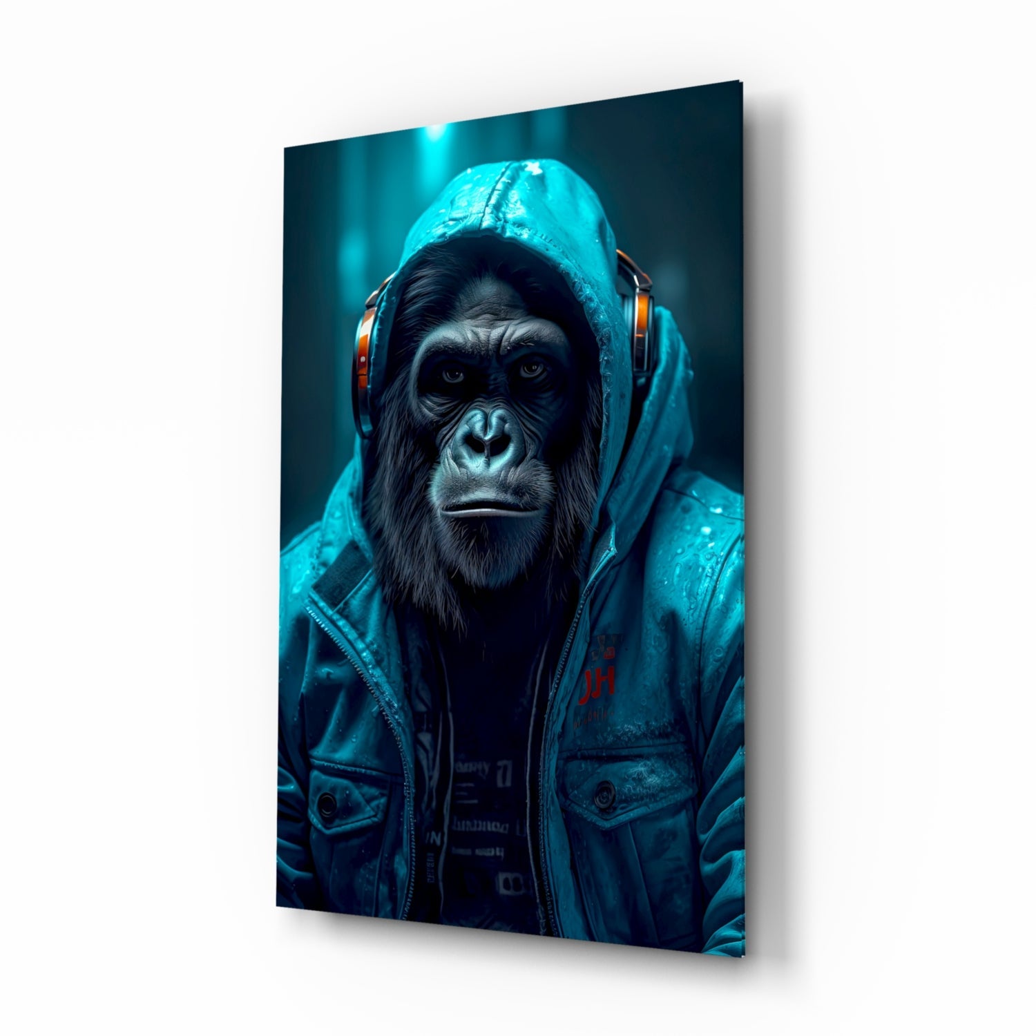 Music and the Ape Glass Wall Art || Designer Collection.