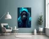 Music and the Ape Glass Wall Art || Designer Collection.
