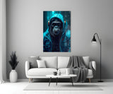 Music and the Ape Glass Wall Art || Designer Collection.