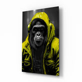 Rebellios Ape  Glass Wall Art || Designer Collection.
