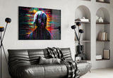 Shadow of Color Sticks Glass Wall Art || Designer Collection.