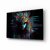 Face of Color Sticks Glass Wall Art || Designers Collection.