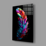 Feather Glass Wall Art || Designers Collection.