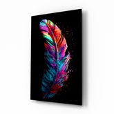 Feather Glass Wall Art || Designers Collection.