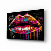 Lips Glass Wall Art || Designer Collection.