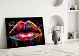 Lips Glass Wall Art || Designer Collection.