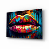 Lips Glass Wall Art || Designer Collection.