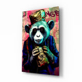 Monkey the Worker Glass Wall Art || Designer Collection.