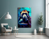 Hungry Monkey Glass Wall Art || Designer Collection.