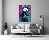 Shopper Panda Glass Wall Art || Designer Collection.
