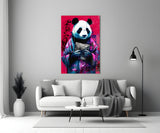 Panda Glass Wall Art || Designer Collection.