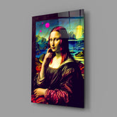 Mona Lisa V2 Glass Wall Art || Designer Collection.
