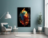 Autumn Leaf Glass Wall Art || Designer Collection.