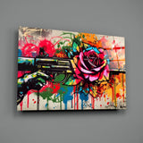 Rose Bullet Glass Wall Art || Designer Collection.