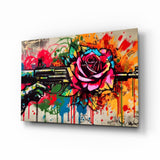 Rose Bullet Glass Wall Art || Designer Collection.