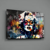Marilyn Monroe Glass Wall Art || Designer Collection.