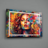 Orange Kiss Glass Wall Art || Designer Collection.