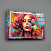 Bubbles and Kisses Glass Wall Art || Designer Collection.