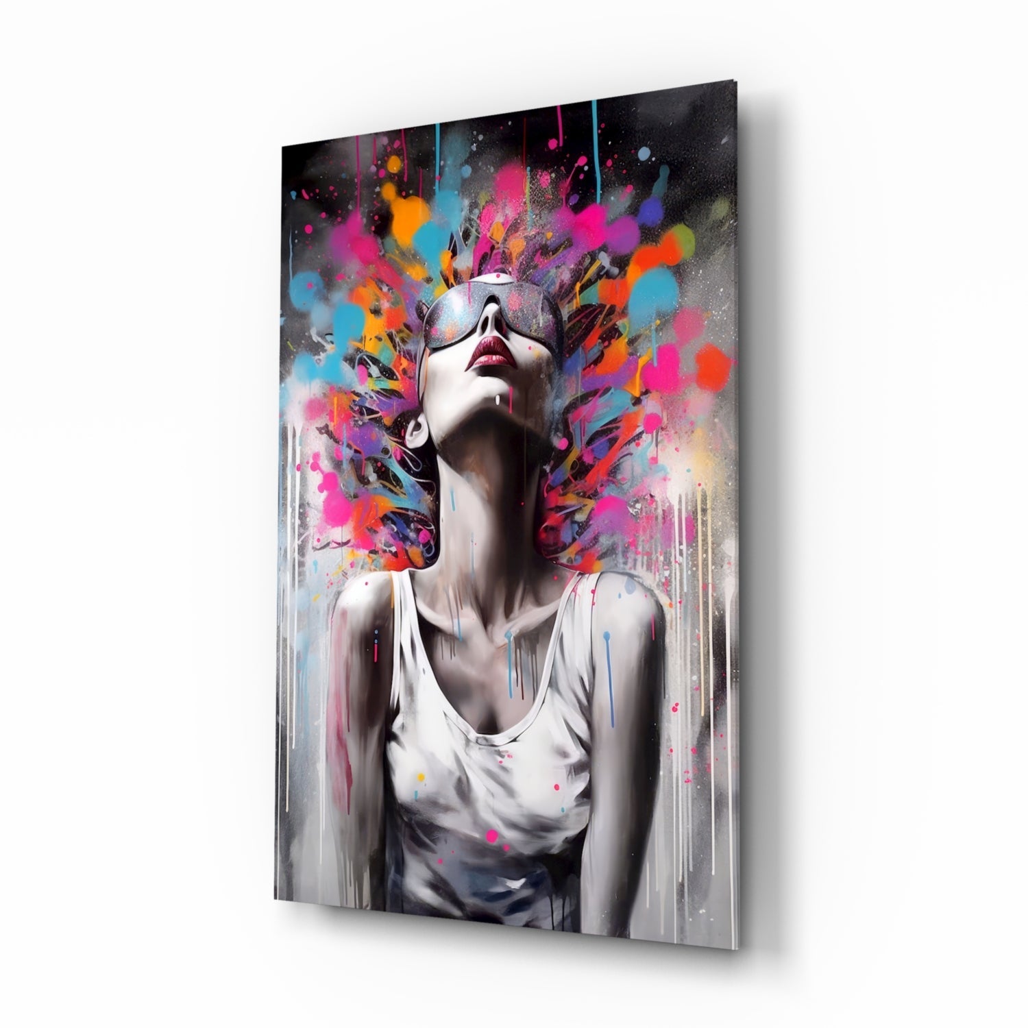 Colors in My Head Glass Wall Art || Designer Collection.