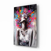 Colors in My Head Glass Wall Art || Designer Collection.