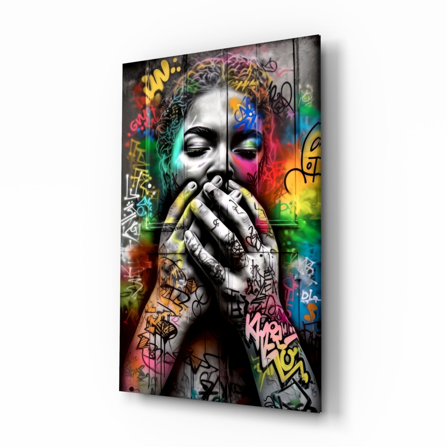 Ssssh Glass Wall Art || Designer Collection.