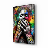 Ssssh Glass Wall Art || Designer Collection.