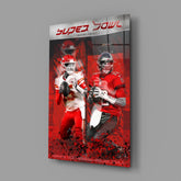 NFL - Mahomes x Brady Glass Wall Art || Designer Collection.