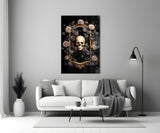 Skull Portrait Glass Wall Art || Designer Collection.