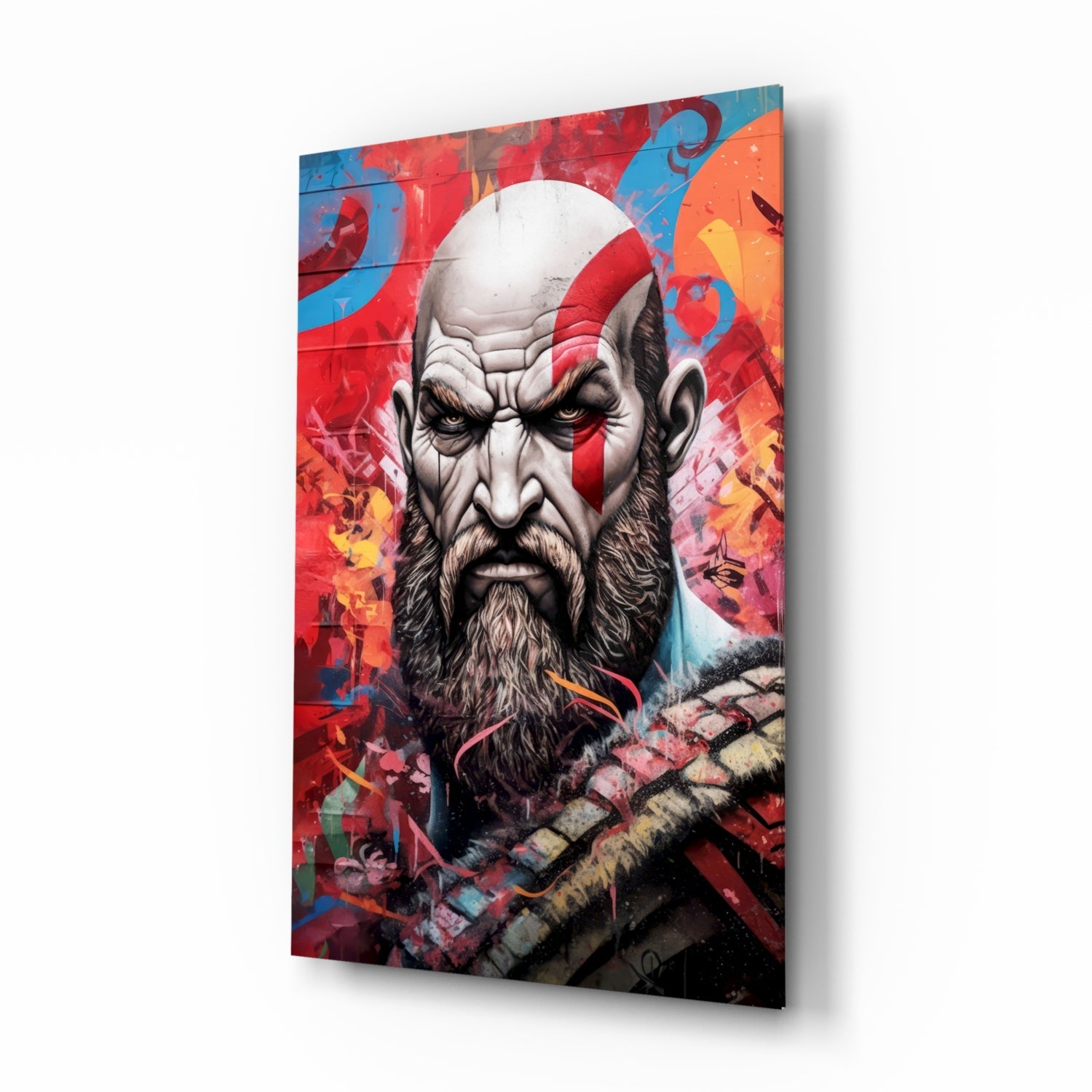 Kratos Glass Wall Art || Designer Collection.
