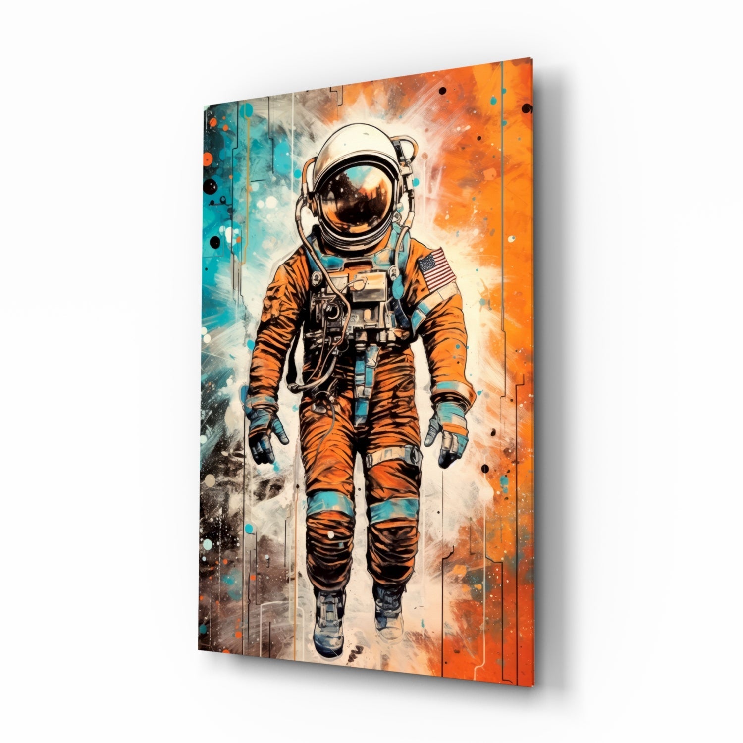 Astronaut Glass Wall Art || Designer Collection.