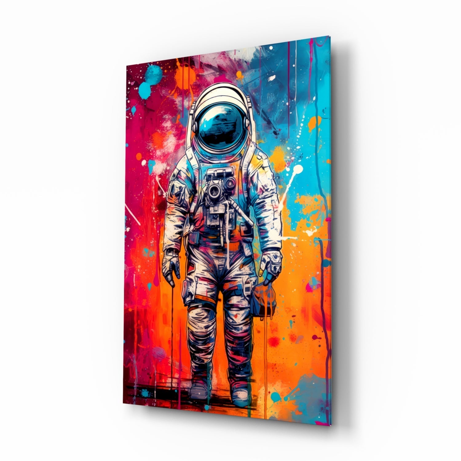 Astronaut Glass Wall Art || Designer Collection.