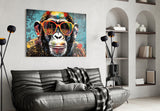 Cool Monkey Glass Wall Art || Designer Collection.