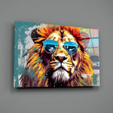 Cool Lion Glass Wall Art || Designer Collection.