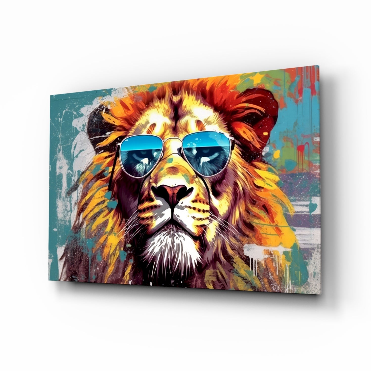 Cool Lion Glass Wall Art || Designer Collection.