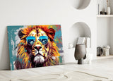 Cool Lion Glass Wall Art || Designer Collection.
