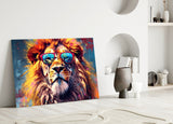 Cool Lion Glass Wall Art || Designer Collection.